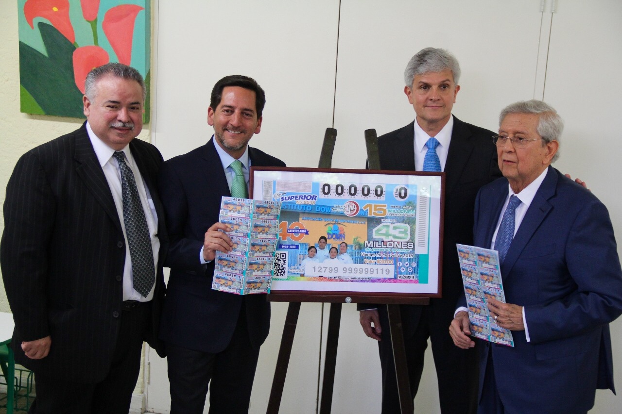 El Sorteo Superior No. 2548 dedicado al 40° Aniversario de la Asociación Down de Monterrey, se llevará a cabo el viernes 20 de abril en el Salón de Sorteos de la Lotería Nacional
