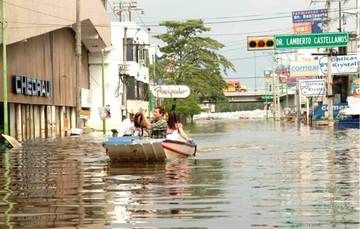 imagen de la gran inundación en Tabasco