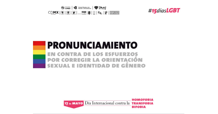 Cartel del Día Nacional contra la Homofobia.