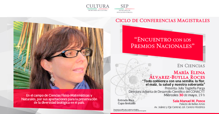 Asiste a la conferencia de la doctora en Botánica María Elena Álvarez-Buylla Roces