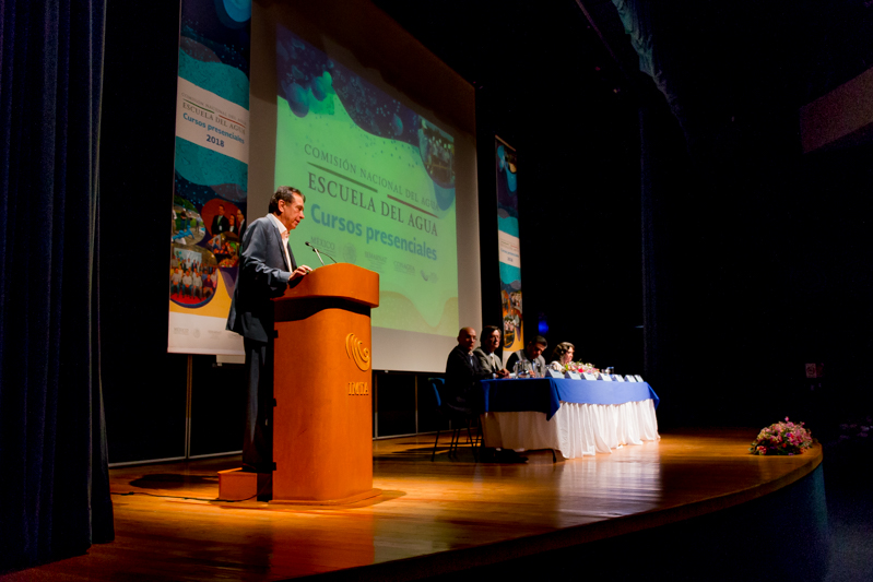 Participación del Dr. Felipe I. Arreguín Cortés en la inauguración de los cursos presenciales de la Escuela del Agua. 