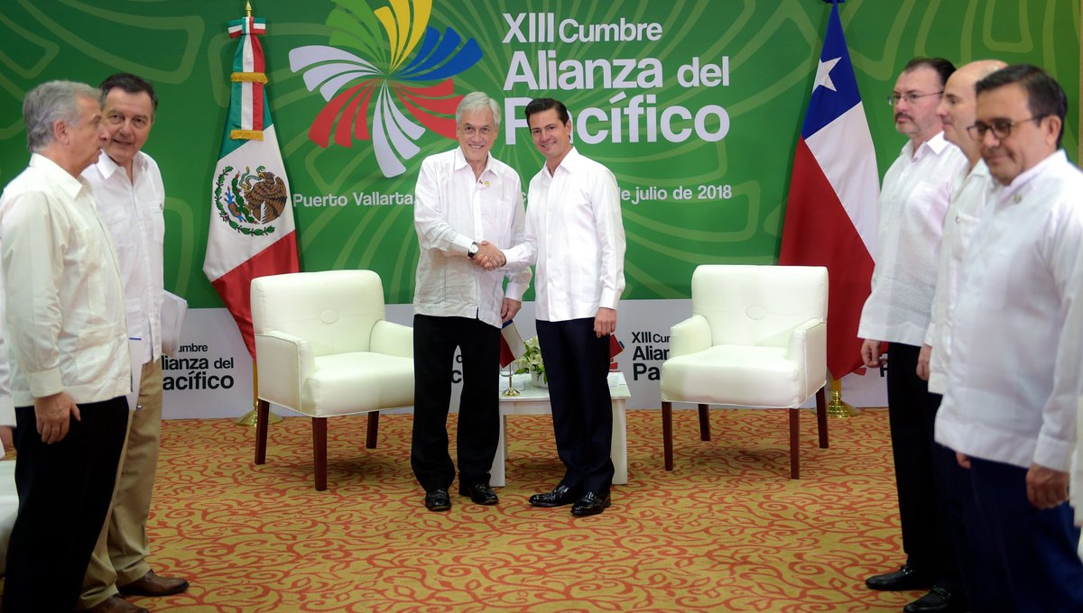 El Canciller Luis Videgaray acompañó al Presidente Enrique Peña Nieto, en el Encuentro Bilateral que sostuvo con el Presidente de Chile