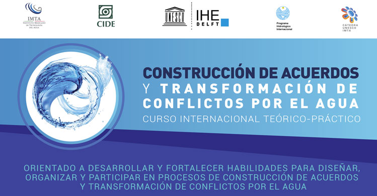 Logotipo del curso construcción de acuerdos y transformación de conflictos por el agua