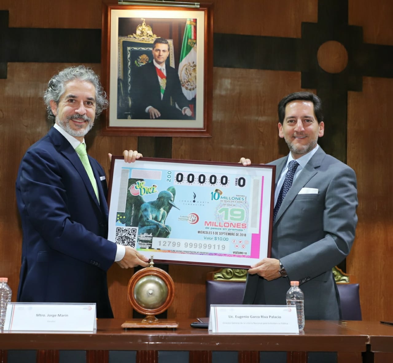 La Lotería Nacional para la Asistencia Pública (LOTENAL) dedicó su Sorteo de Diez No. 200 a la labor que realiza la Fundación Jorge Marín