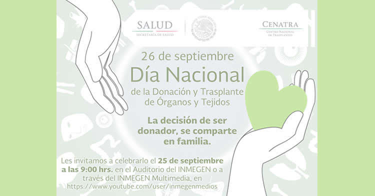 México celebra el Día Nacional de la Donación y trasplante de Órganos y tejidos