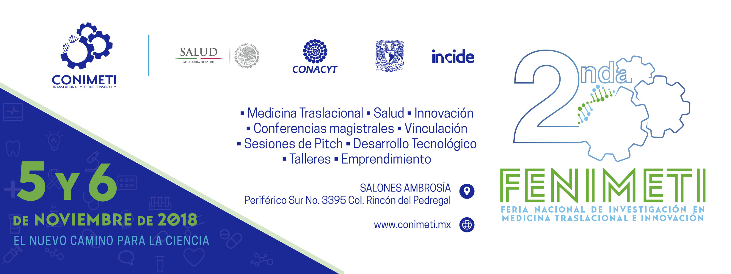 Descripción de la invitación ala segunda Feria Nacional  en Medicina Traslacional e innovación Convocatoria 2018