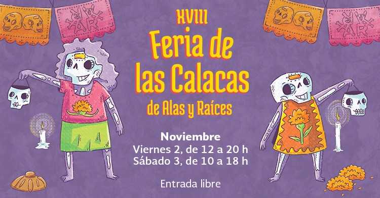 Banner de la XVIII Feria de las Calacas, en el  Centro Nacional de las Artes