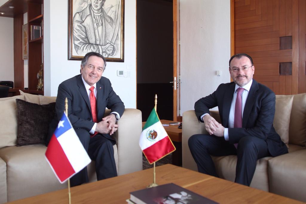 El Canciller Luis Videgaray Caso sostuvo reunión bilateral con su homólogo chileno, Roberto Ampuero