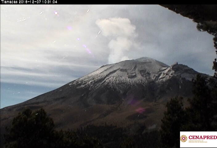 En las últimas 24 horas, por medio de los sistemas de monitoreo del volcán Popocatépetl, se identificaron 83 exhalaciones de baja intensidad, acompañadas de vapor de agua y gas.