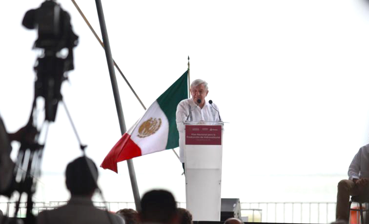 El Presidente Andrés Manuel López Obrador presentó en Campeche el Plan Nacional de Producción de Hidrocarburos