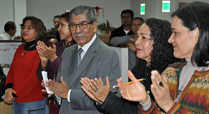 García Jiménez, Encargado de Despacho del Registro Agrario Nacional (RAN) con su equipo de trabajo.