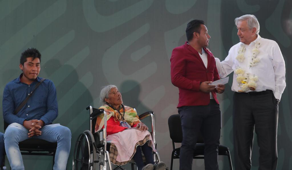 Presidente Andrés Manuel López Obrador en su vista a Ixtlahuaca