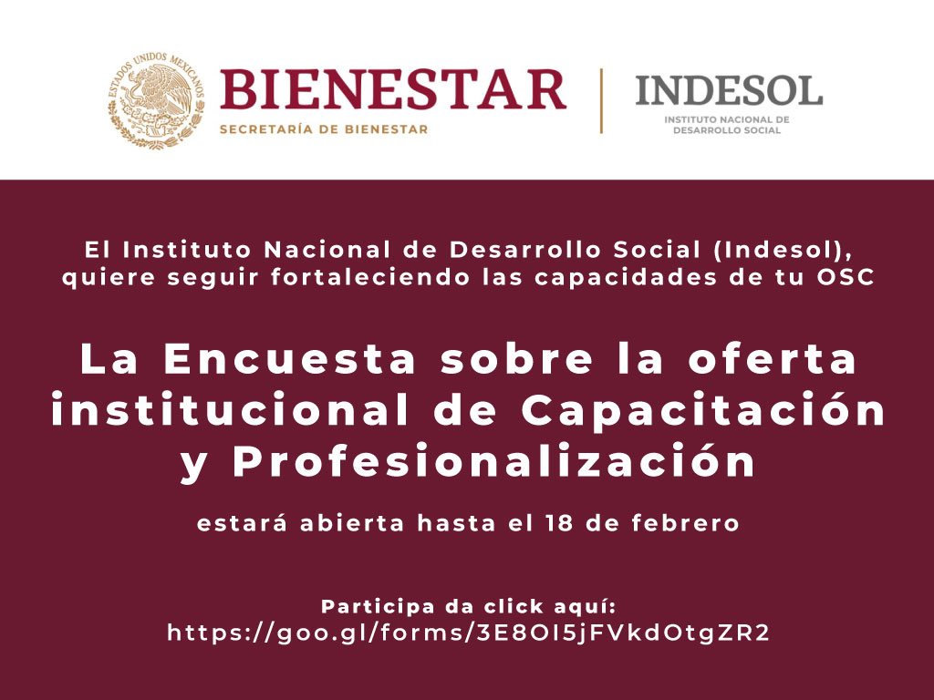 Invitación a participar en la Encuesta sobre la oferta institucional de Capacitación y Profesionalización