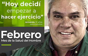 "Hoy decidí empezar hacer ejercicio",
Armando, 51 años. Administrativo.