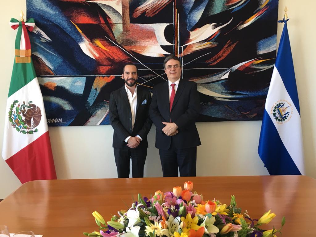 El canciller Marcelo Ebrard recibe visita del presidente electo de El Salvador, Nayib Bukele Ortez   