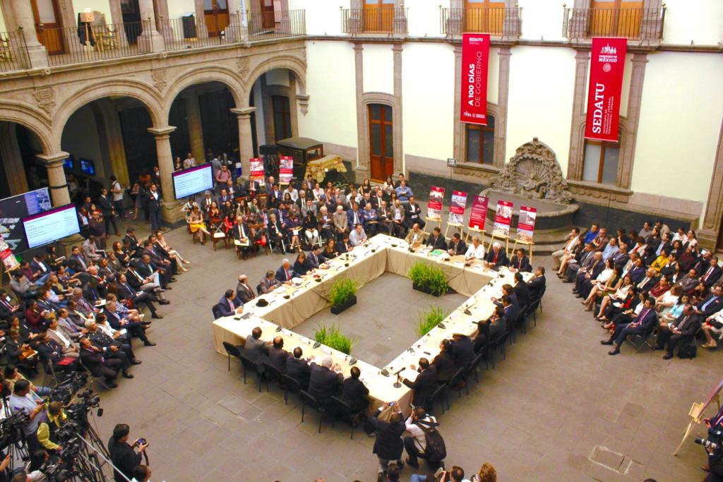100 días de gobierno, presentación del Grupo de Asesores Estratégicos (GAES) en el Museo de la Ciudad de México.