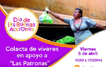 Invitación a participar en colecta de víveres en apoyo a "Las Patronas"