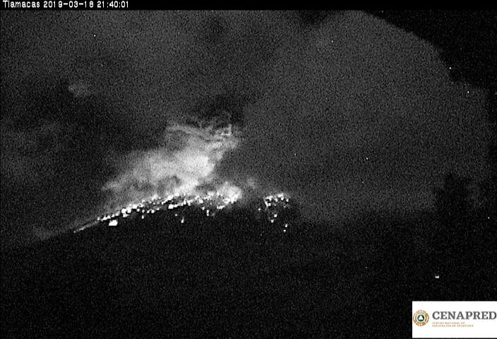
En las últimas 24 horas, por medio de los sistemas de monitoreo del volcán Popocatépetl se identificaron 117 exhalaciones de baja intensidad, acompañadas de una emisión de vapor de agua, gas y en algunas ocasiones ligeras cantidades de ceniza. 