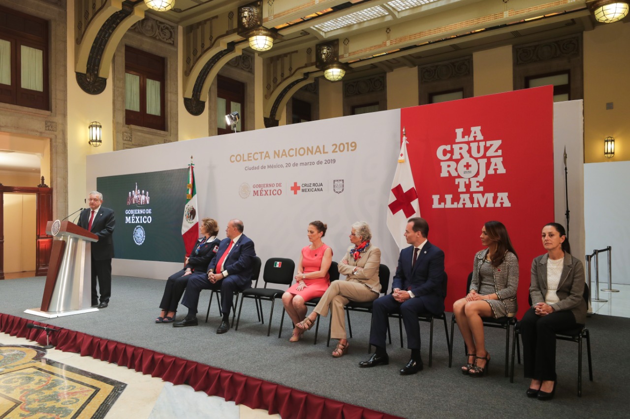 Ceremonia de arranque de la colecta 2019 de la Cruz Mexicana