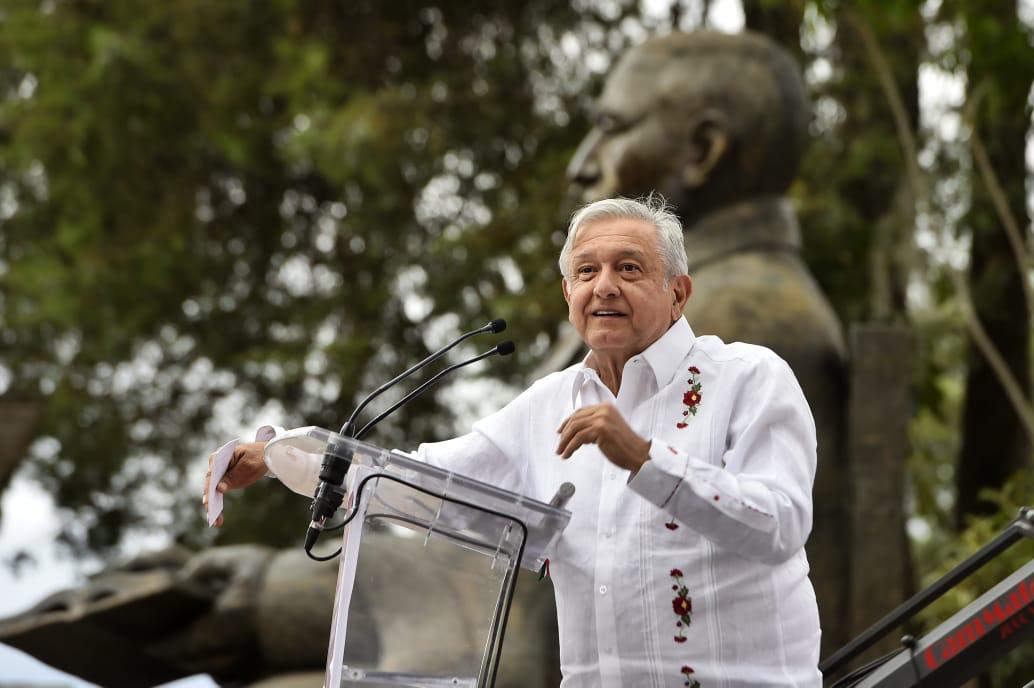 Presidente, Andrés Manuel López Obrador durante el 213 Aniversario del Natalicio de Benito Juárez 