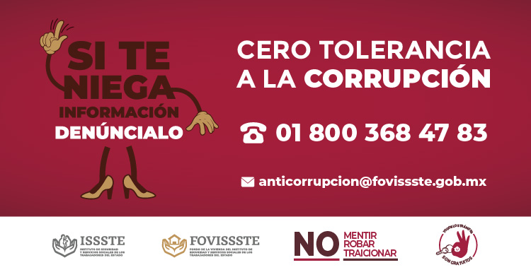 Inicia campaña Anticorrupción en el FOVISSSTE