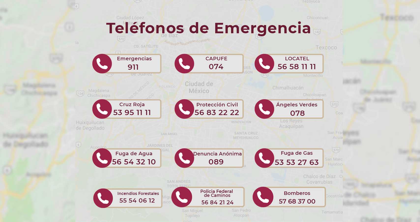 Teléfonos de emergencia