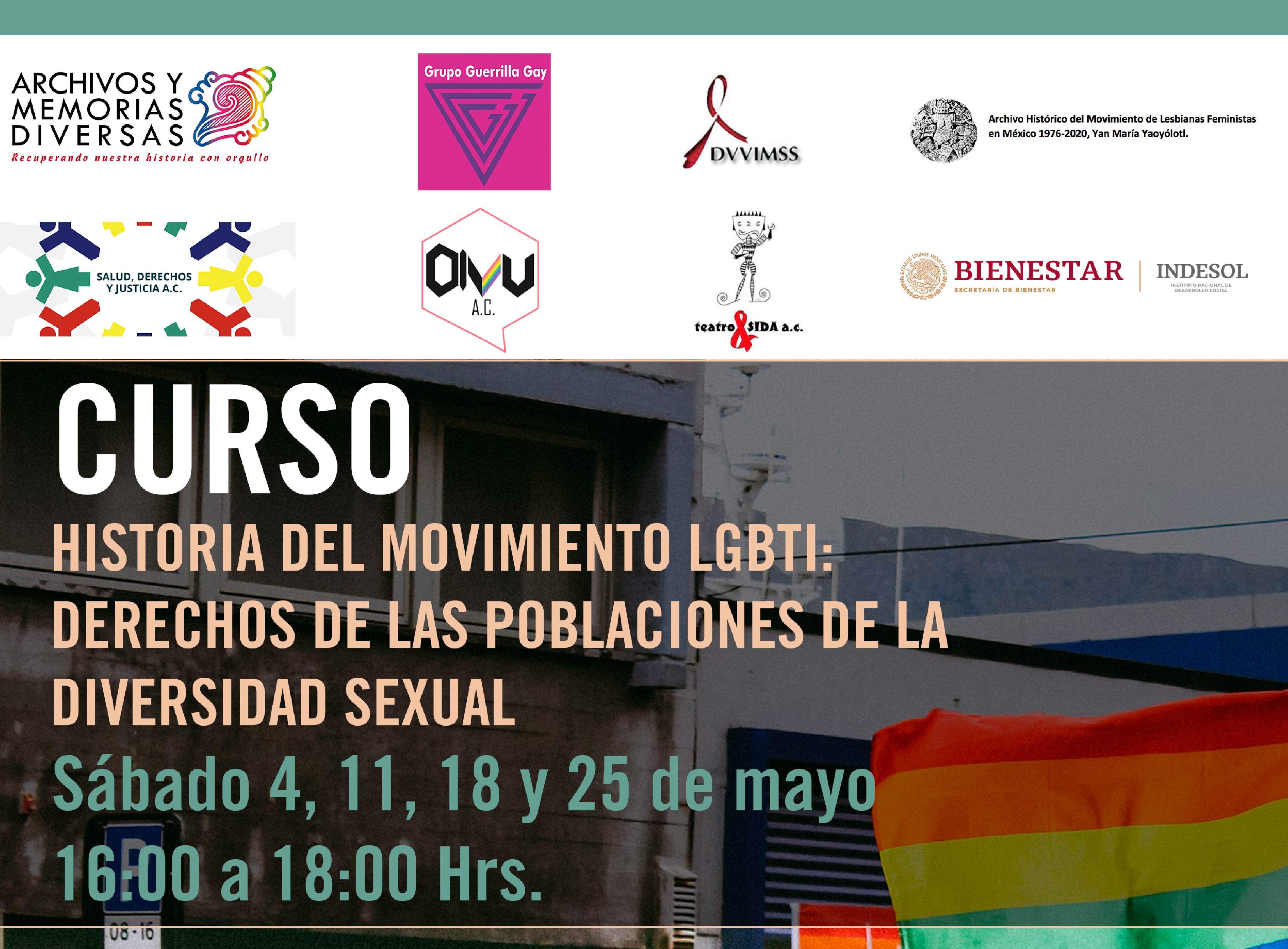 Invitación al curso "Historia del Movimiento LGBTI: Derechos de las Poblaciones de la Diversidad Sexual"