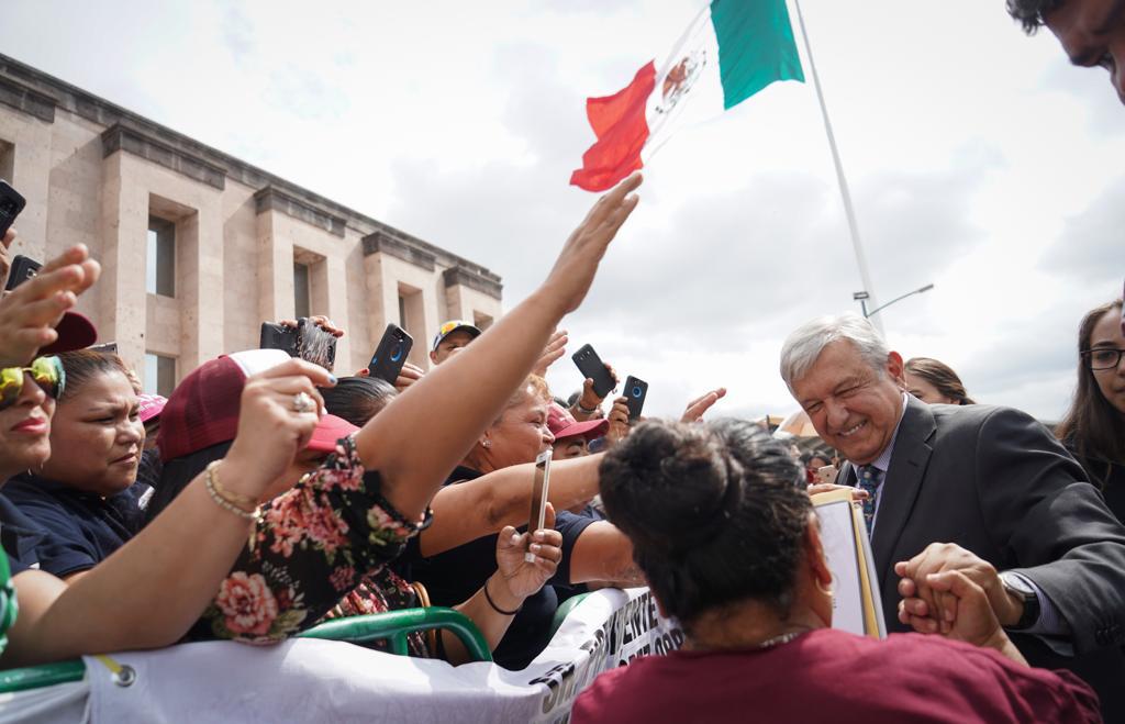El presidente de México, Andrés Manuel López Obrador, en la conmemoración de la Batalla de Puebla desde Piedras Negras, Coahuila.