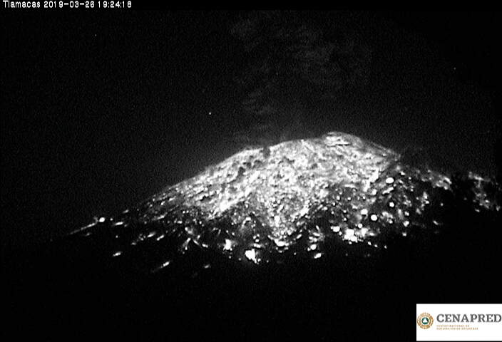 volcán Popocatépetl y caída de balísticos