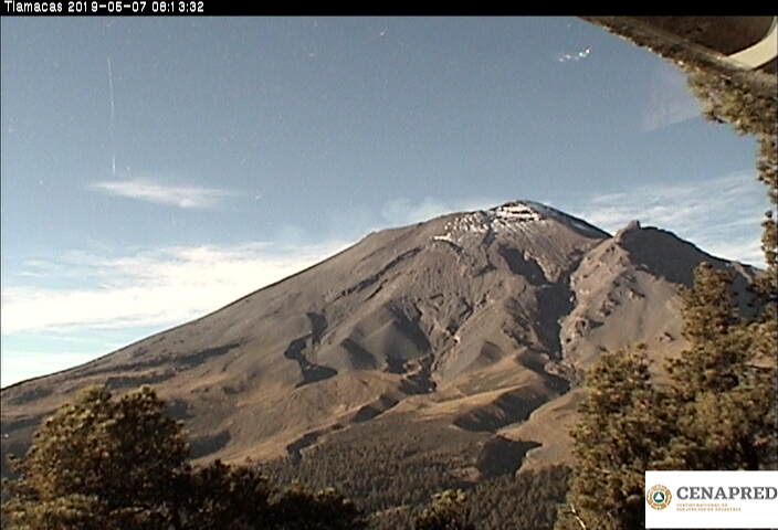 El Semáforo de Alerta Volcánica del Popocatépetl se encuentra en AMARILLO FASE 2. 