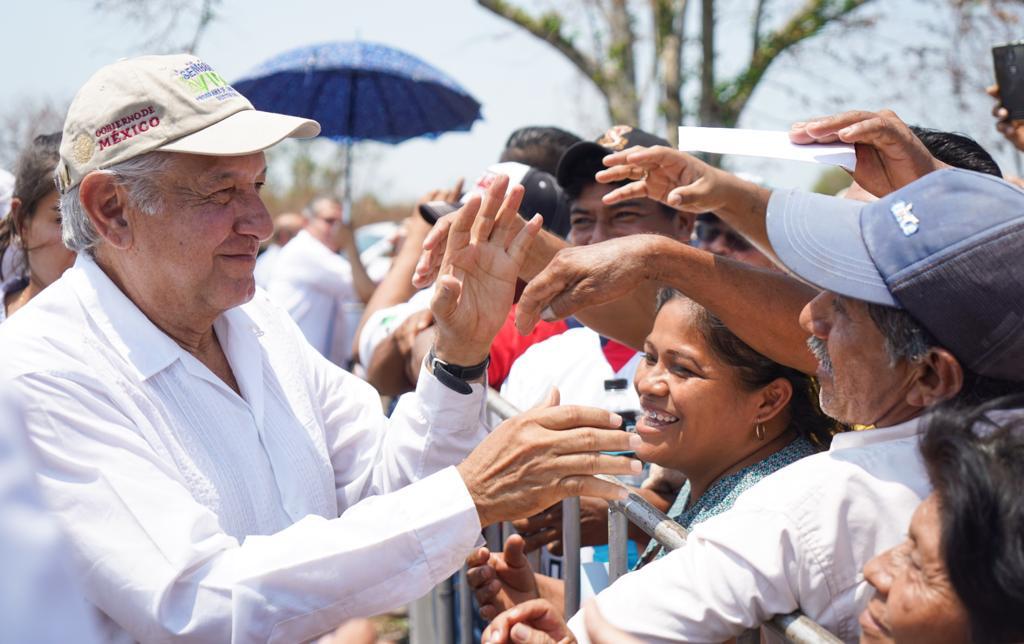 El presidente de México, Andrés Manuel López Obrador, desde Balancán, Tabasco.