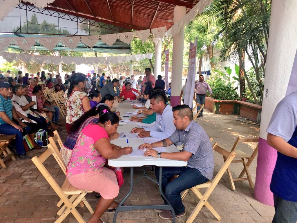 Reuniones de trabajo dentro del marco del PNR en Juchitán, Oaxaca.