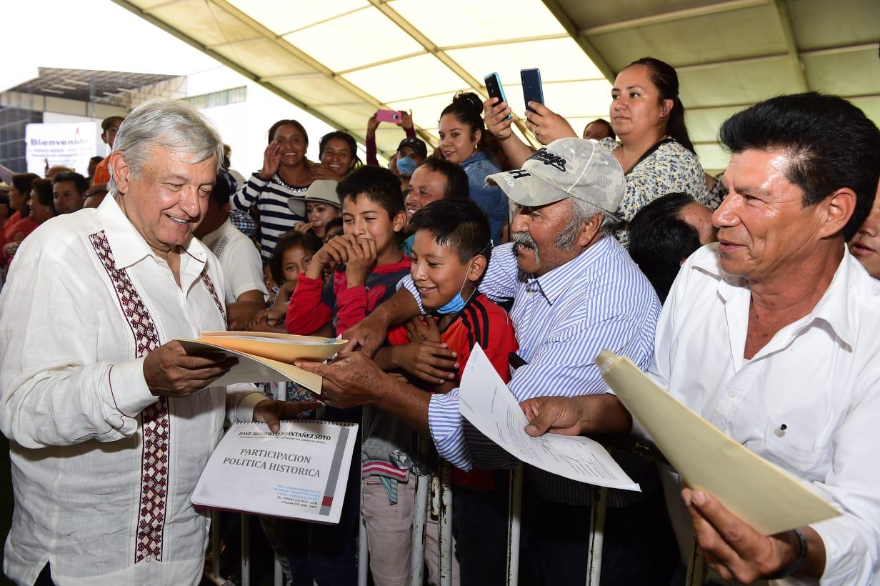 El presidente de México, Andrés Manuel López Obrador, desde Jilotepec, Edomex.