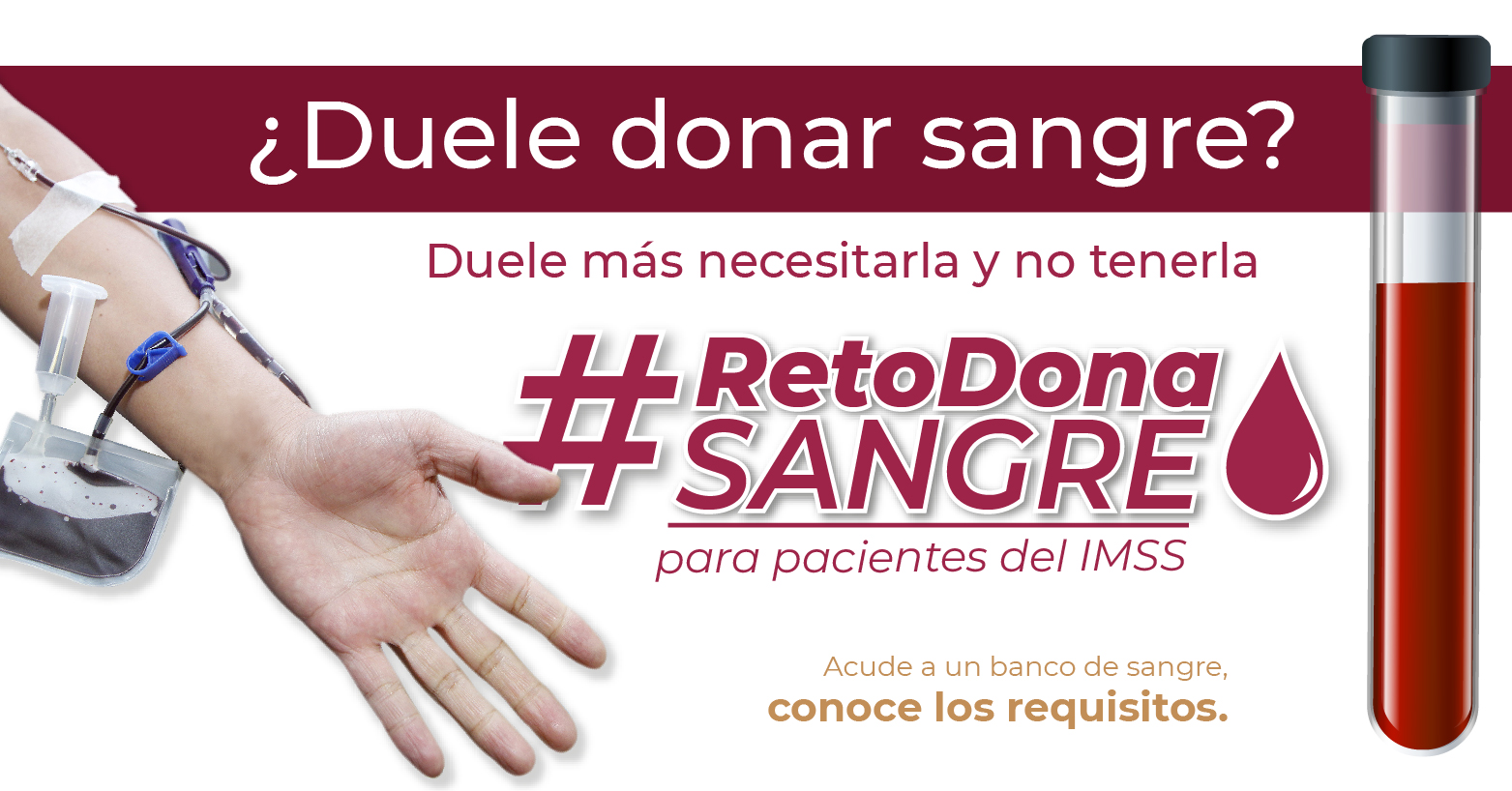 Brazo extendido en proceso de extracción de sangre #RetoDonaSangre.