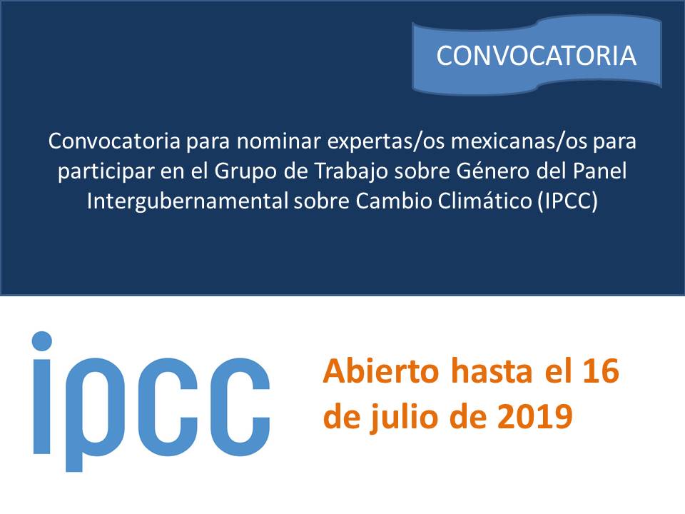 Convocatoria para participar en el Grupo de Trabajo sobre Género del IPCC
