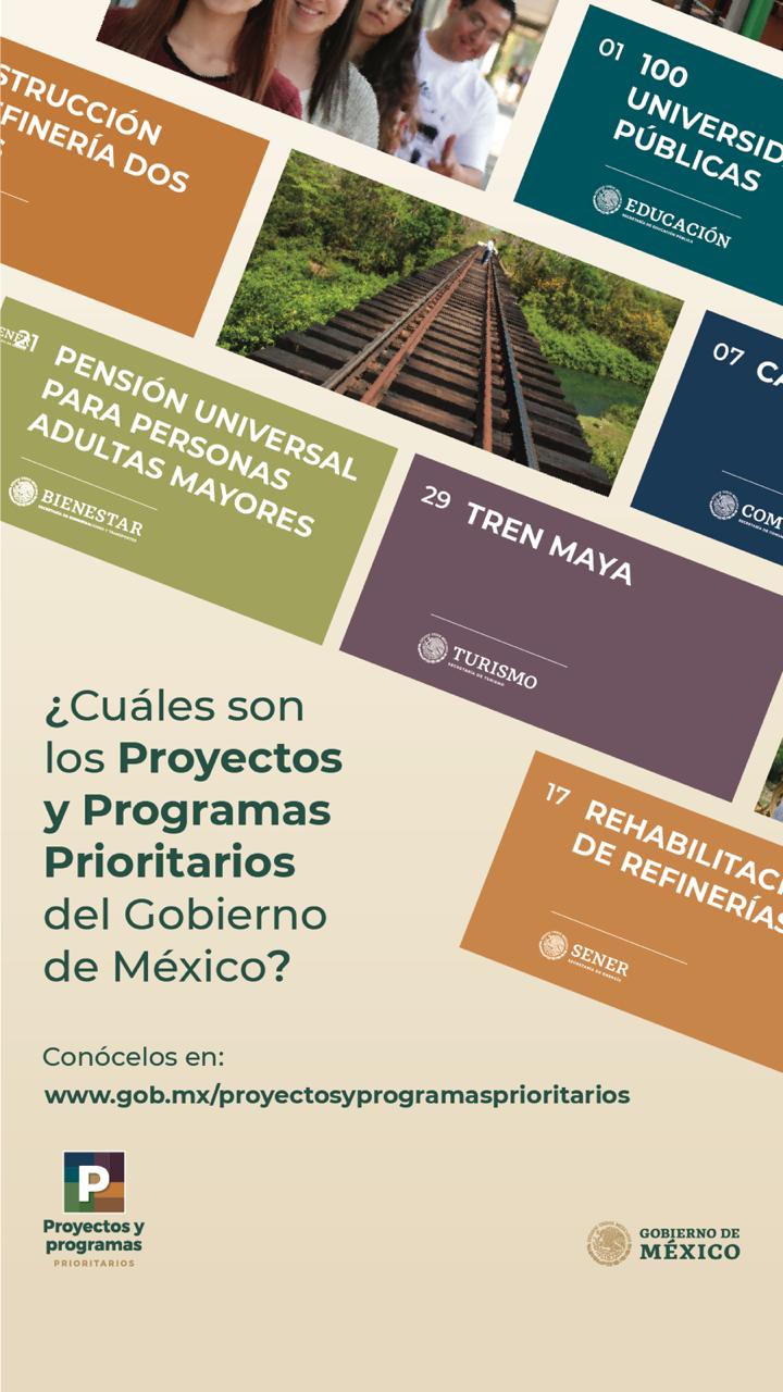 Proyectos y Programas Prioritarios del Gobierno de México. 