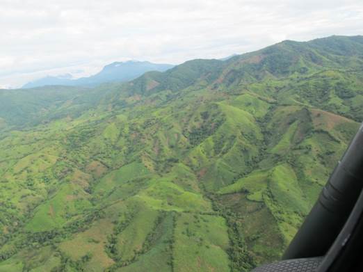 Montañas deforestadas en el sureste del estado de Guerrero, 2013