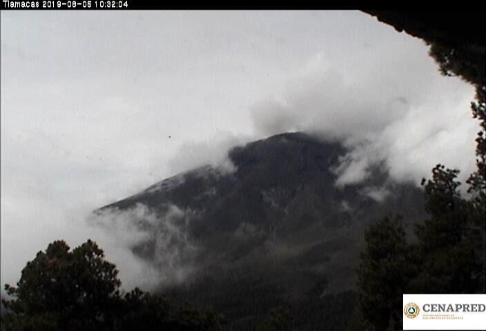 En las últimas 24 horas por medio de los sistemas de monitoreo del volcán Popocatépetl se identificaron 150 exhalaciones, acompañadas de vapor de agua, gas y bajas cantidades de ceniza. Además, se registró una explosión moderada hoy a las 03:19 h.