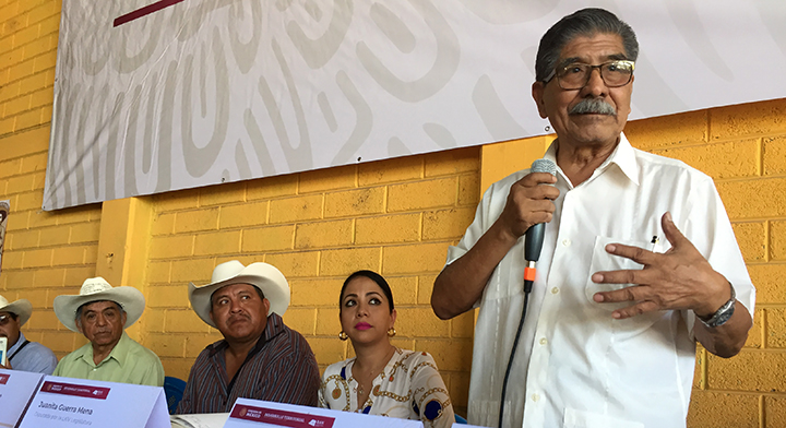 Director en jefe del Registro Agrario Nacional (RAN), Plutarco García Jiménez, se reunió con autoridades ejidales del municipio de Axochiapan, el más alejado de la capital morelense.
