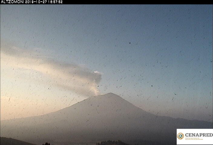 Por medio de los sistemas de monitoreo del volcán Popocatépetl se identificaron 231 exhalaciones.