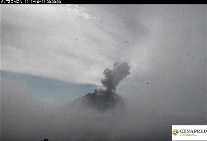 Por medio de los sistemas de monitoreo del volcán Popocatépetl se identificaron 256 exhalaciones. 