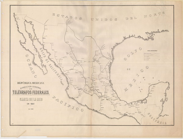 La Mapoteca Manuel Orozco y Berra resguarda mapas de redes telegráficas.