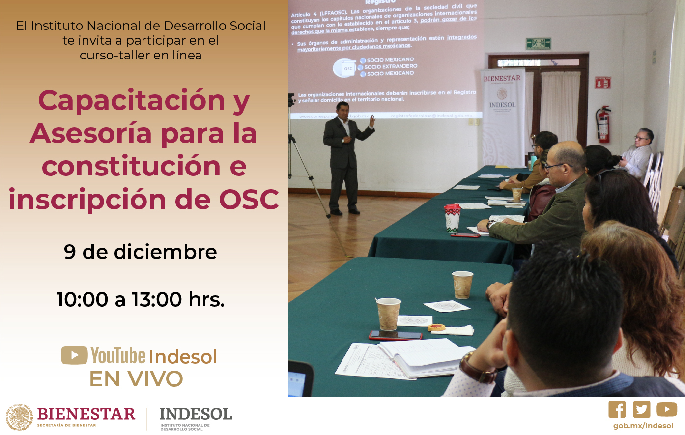 Banner Capacitación y Asesoría para la constitución e inscripción de OSC