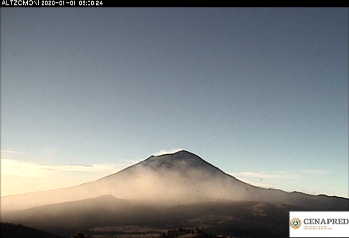 Por medio de los sistemas de monitoreo del volcán Popocatépetl se identificaron 176 exhalaciones y 107 minutos de tremor.