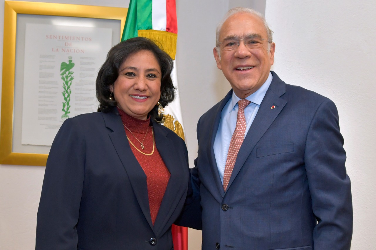 Ante el secretario general de la OCDE, destaca Irma Eréndira Sandoval logros de la política anticorrupción implementada por México