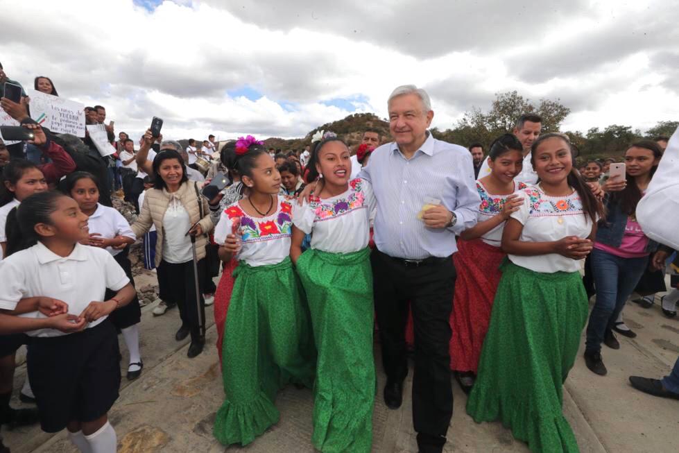 Presidente Andrés Manuel López Obrador en Santos Reyes Yucuná, Oaxaca
