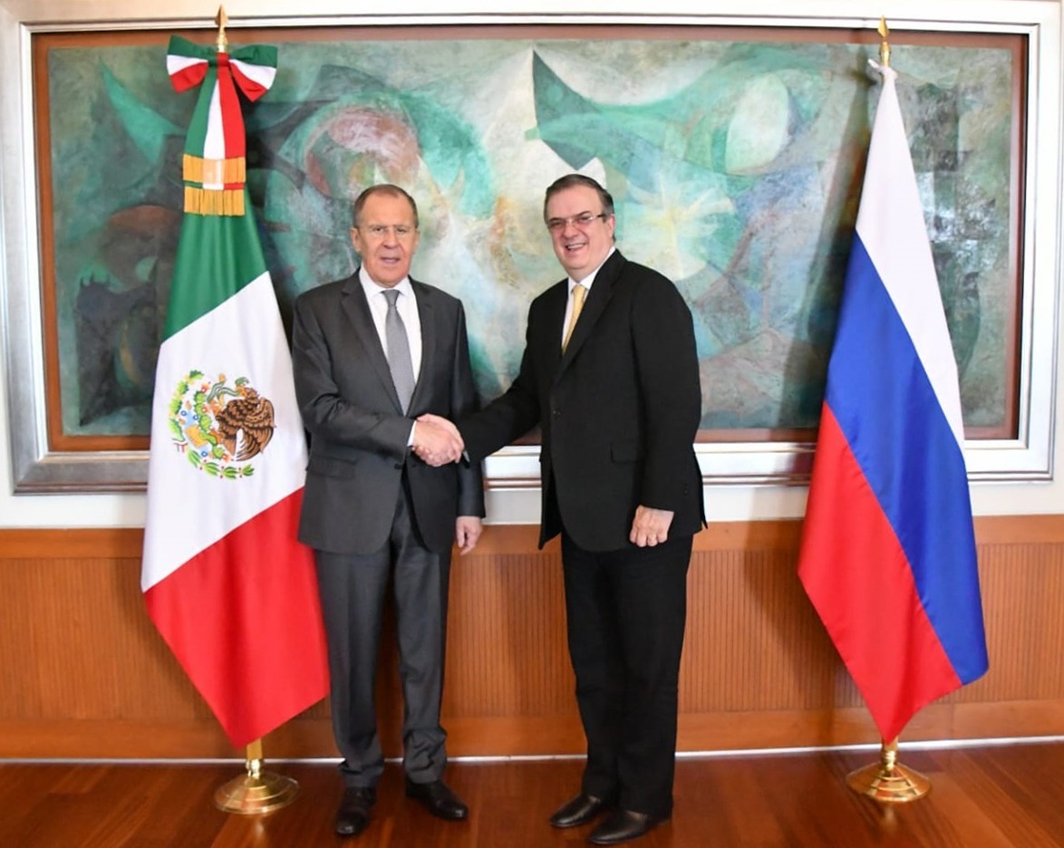 Se reúne el canciller Marcelo Ebrard con el ministro de Asuntos Exteriores de la Federación de Rusia, Serguéi Lavrov