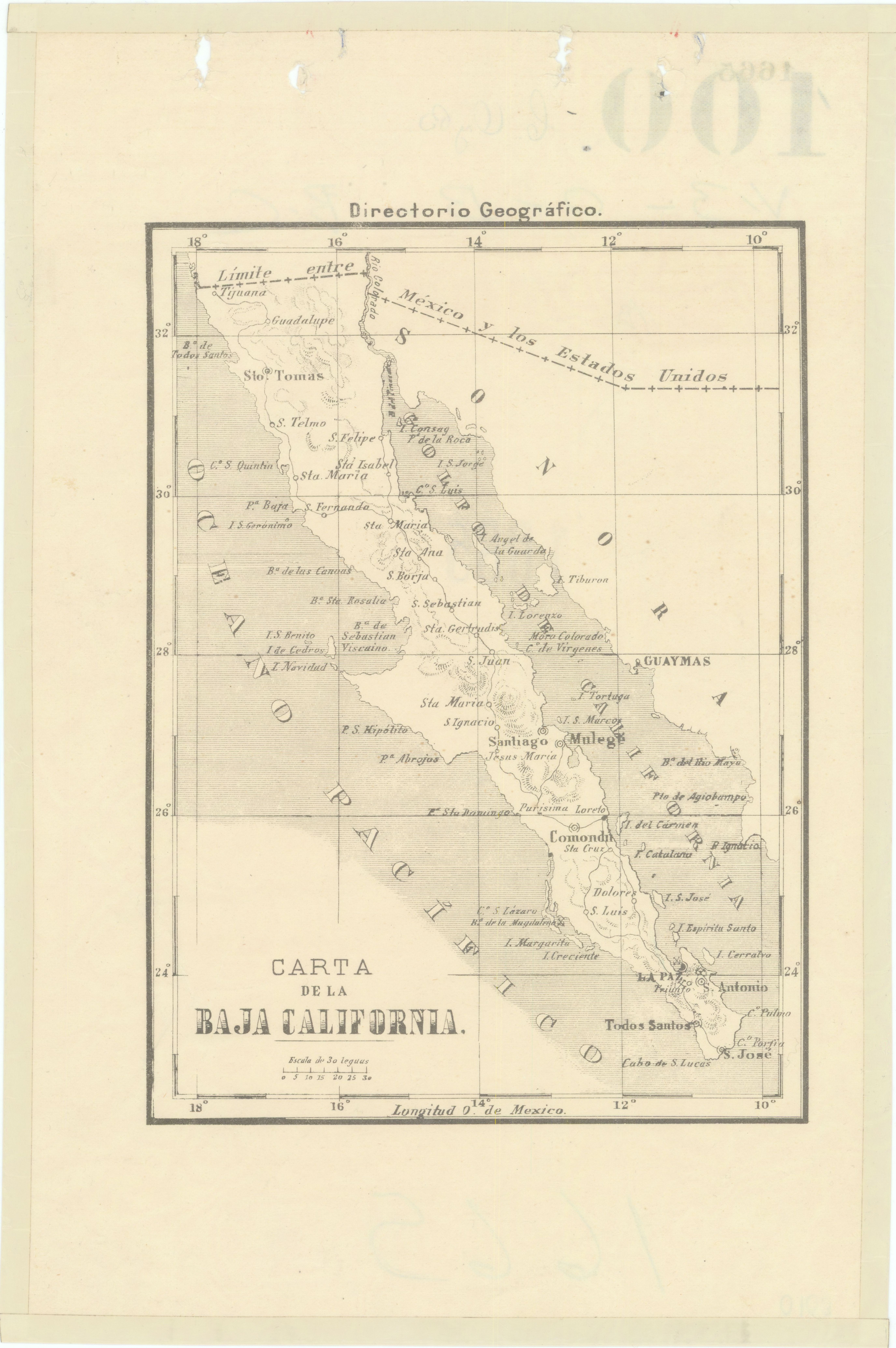 Para conmemorar un año más de la fundación de Baja California, la Mapoteca “Manuel Orozco y Berra” presenta la “Carta de Baja California”, que data del siglo XIX.