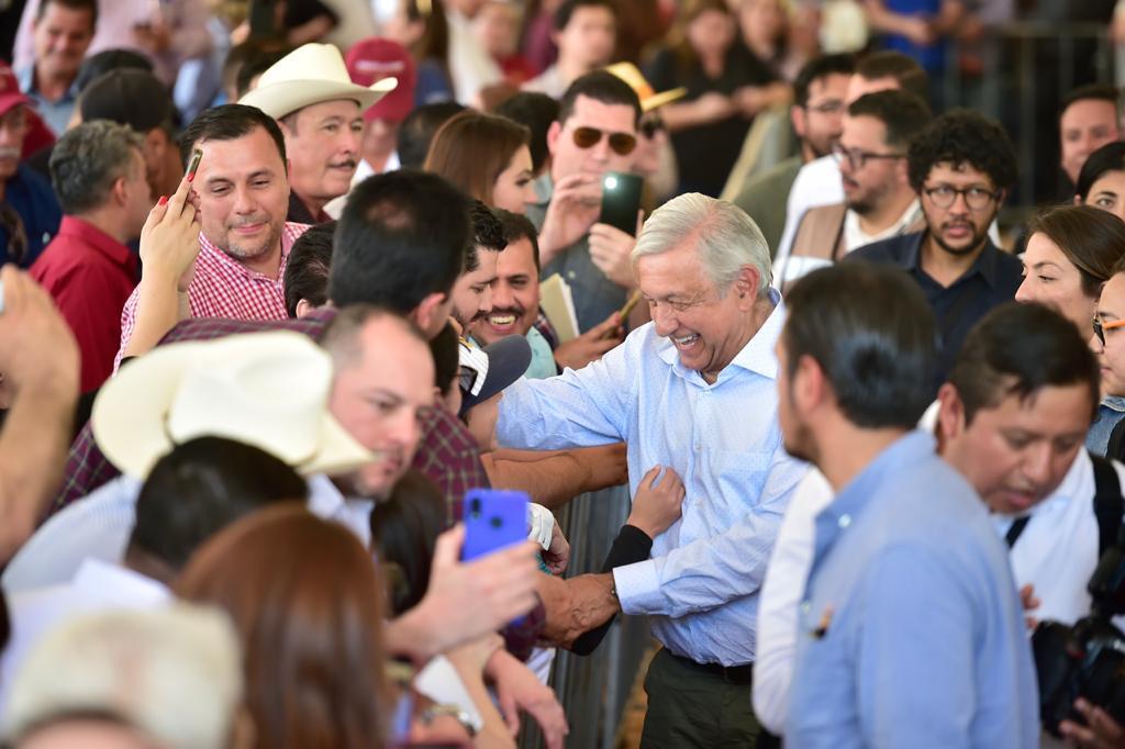 El presidente de México, Andrés Manuel López Obrador, durante la inauguración del Puente Sahuatenipa, desde Tamazula de Victoria, Durango.