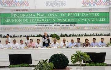 Programa Nacional de Fertilizantes reunión con presidentes municipales del Estado de Guerrero